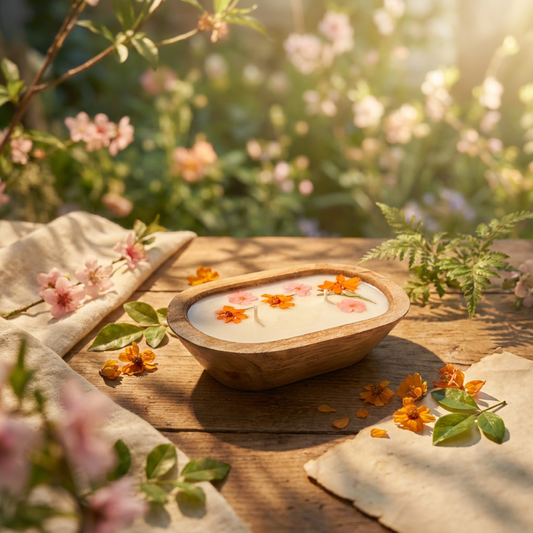 Letters Never Sent Candle | Wooden Dough Bowl Candle | Spring Fragrance