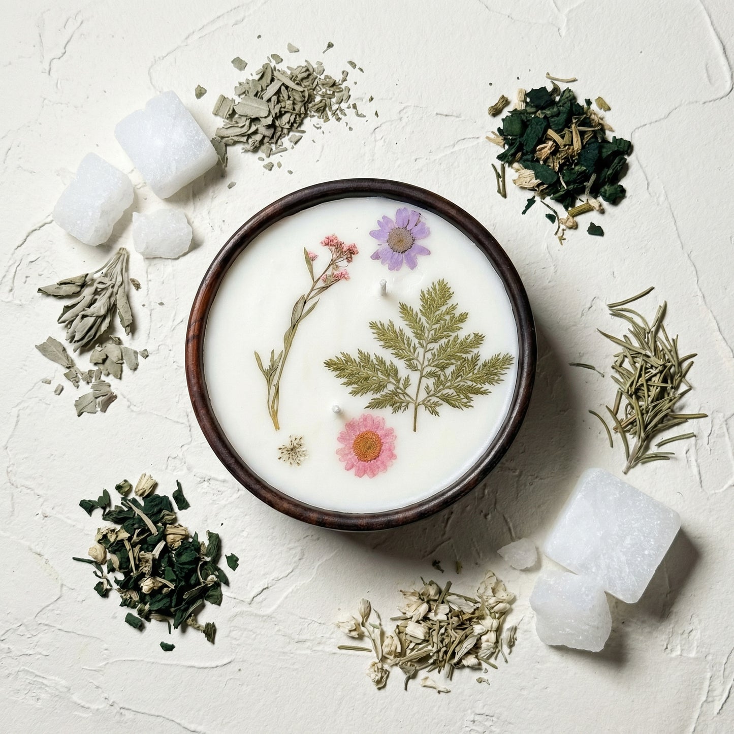 Lavender Haze Soy Wax Candle in Wooden Bowl
