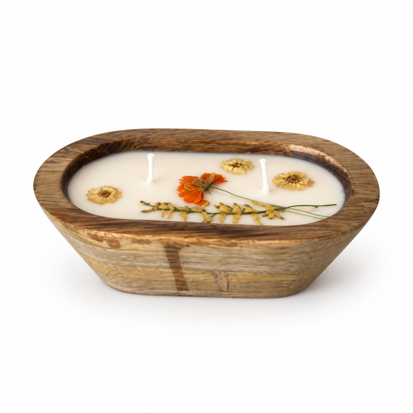 Stay a Little Longer Candle | Wooden Bowl Candle | Winter Fragrance