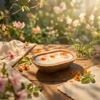 Letters Never Sent Candle | Wooden Dough Bowl Candle | Spring Fragrance
