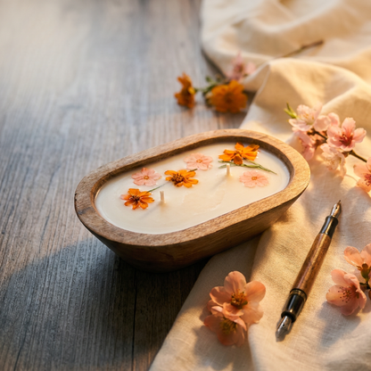 Letters Never Sent Candle | Wooden Dough Bowl Candle | Spring Fragrance