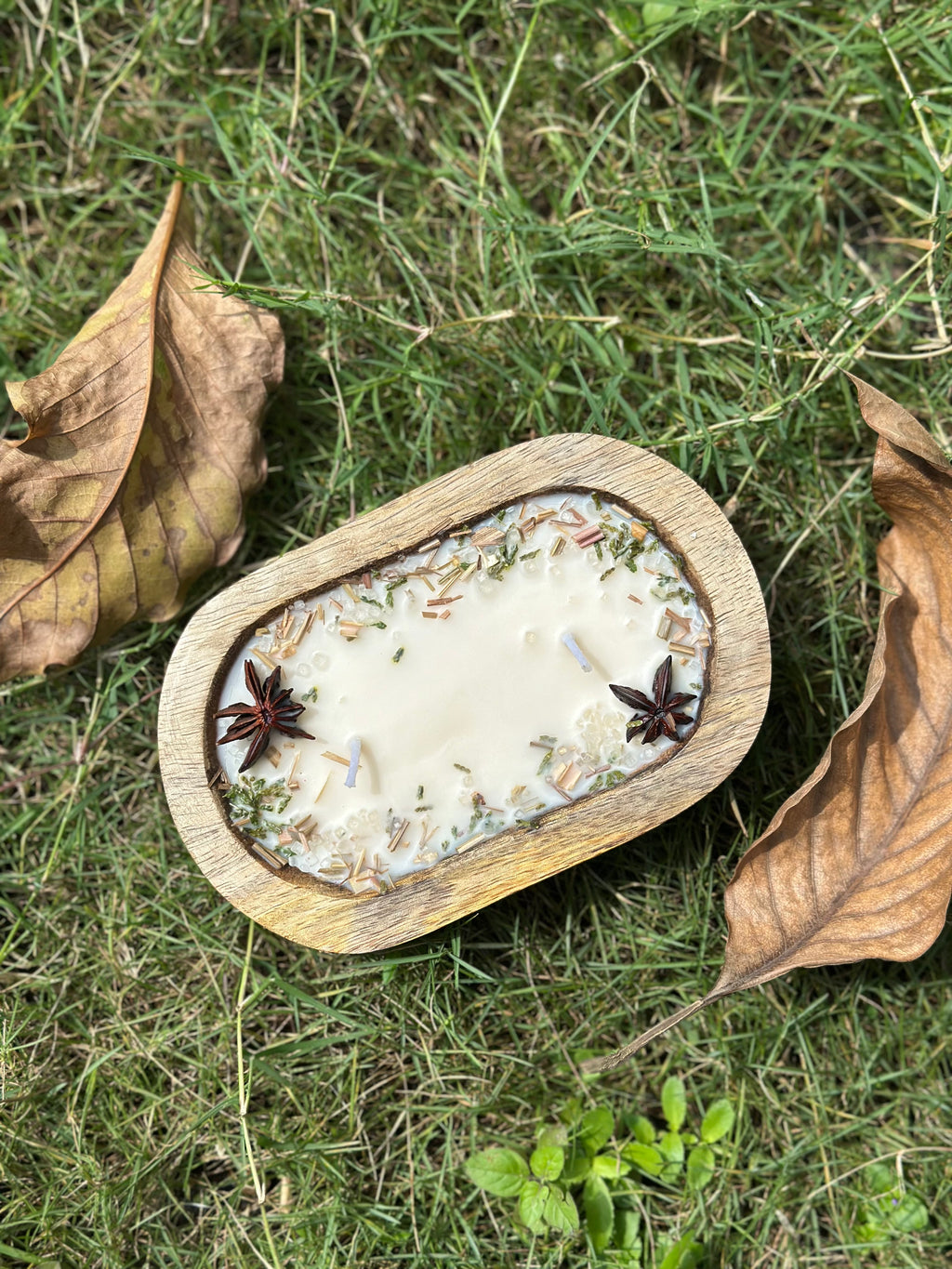 Fireside Ritual- Wooden Bowl Candle