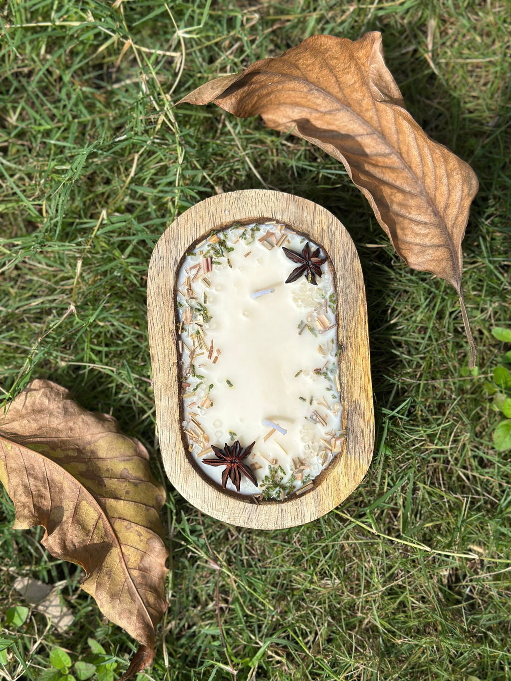 Fireside Ritual- Wooden Bowl Candle