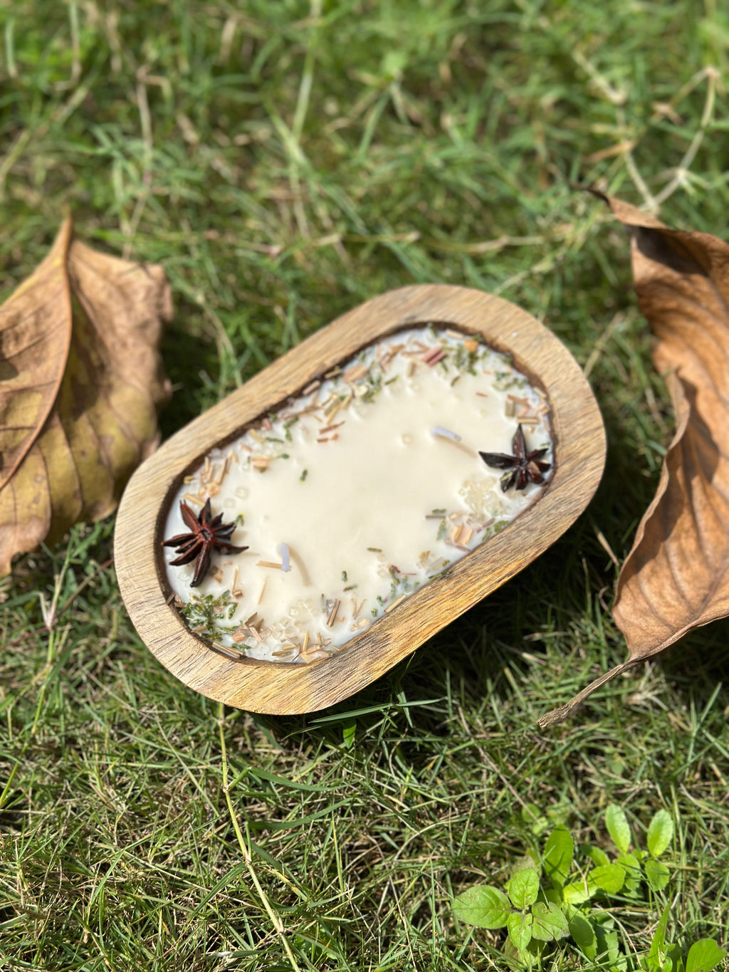 Fireside Ritual- Wooden Bowl Candle