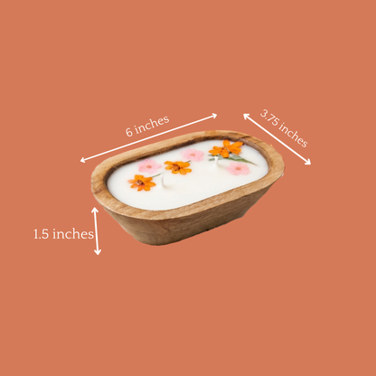Letters Never Sent Candle | Wooden Dough Bowl Candle | Spring Fragrance