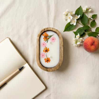 Letters Never Sent Candle | Wooden Dough Bowl Candle | Spring Fragrance