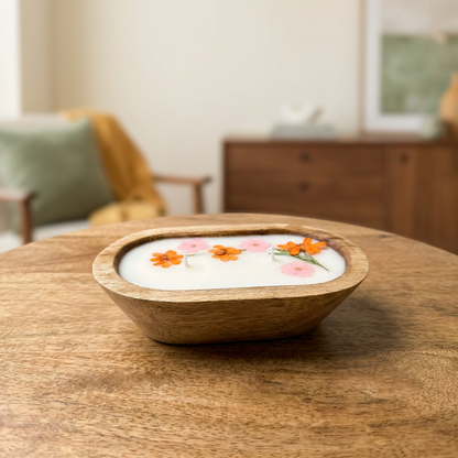 Letters Never Sent Candle | Wooden Dough Bowl Candle | Spring Fragrance