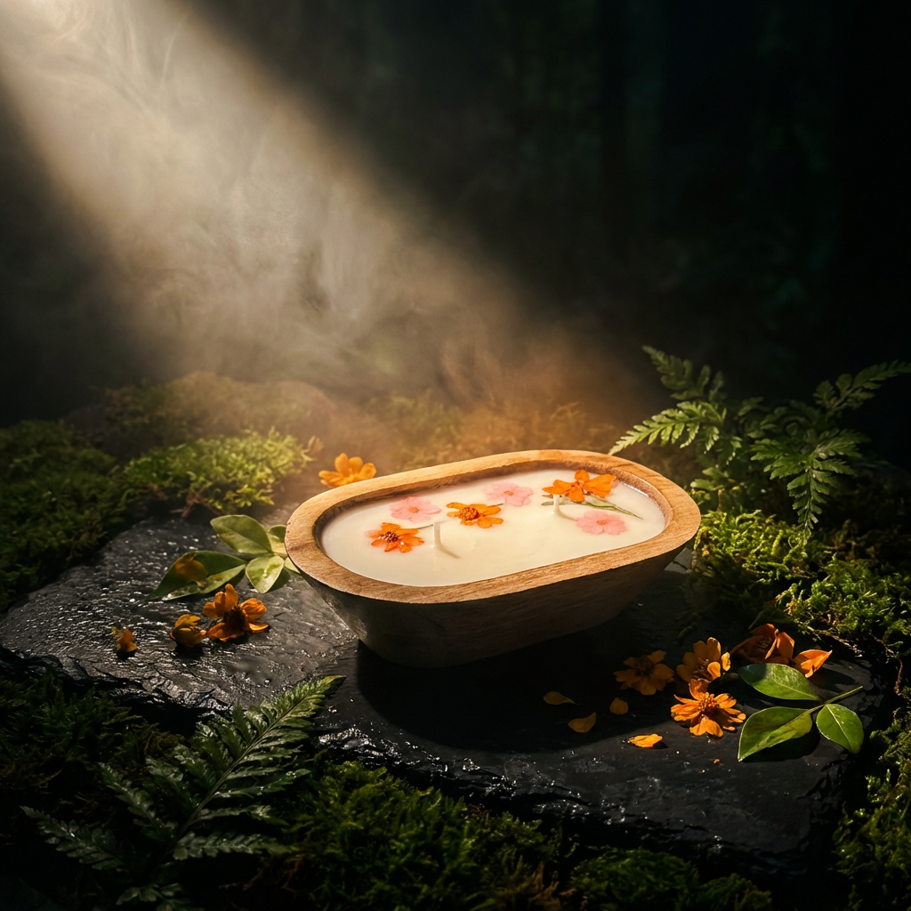 Letters Never Sent Candle | Wooden Dough Bowl Candle | Spring Fragrance