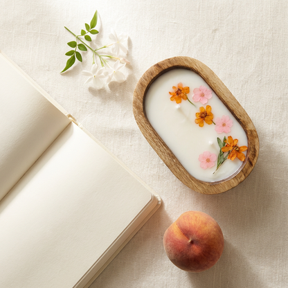 Letters Never Sent Candle | Wooden Dough Bowl Candle | Spring Fragrance