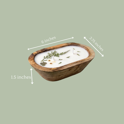 Spring Clearing Candle | Wooden Dough Bowl Candle | Spring Fragrance