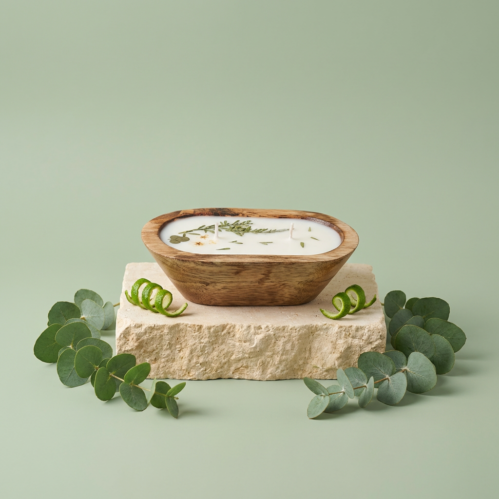Spring Clearing Candle | Wooden Dough Bowl Candle | Spring Fragrance