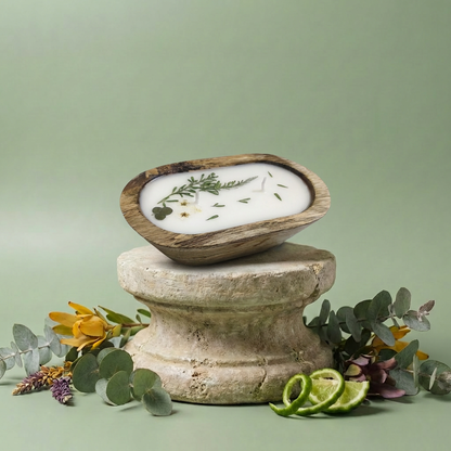Spring Clearing Candle | Wooden Dough Bowl Candle | Spring Fragrance
