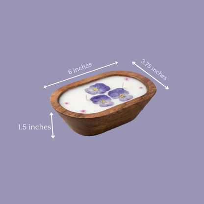 The Blackberry Hedgerow Candle | Wooden Dough Bowl Candle | Spring Fragrance