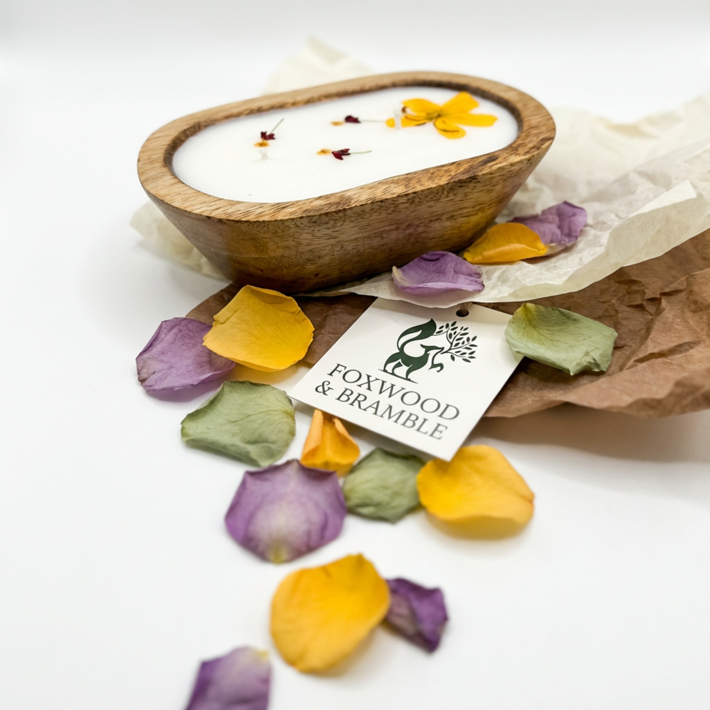 The Mellow Grove Candle | Wooden Dough Bowl Candle | Spring Fragrance