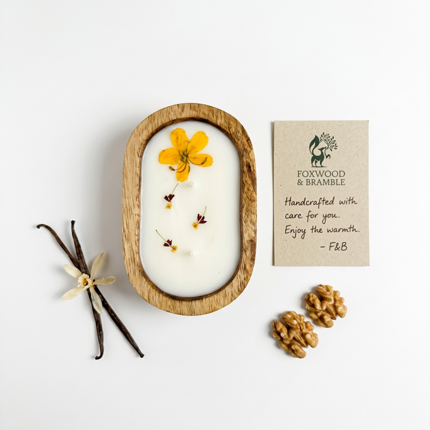 The Mellow Grove Candle | Wooden Dough Bowl Candle | Spring Fragrance