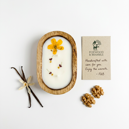 The Mellow Grove Candle | Wooden Dough Bowl Candle | Spring Fragrance