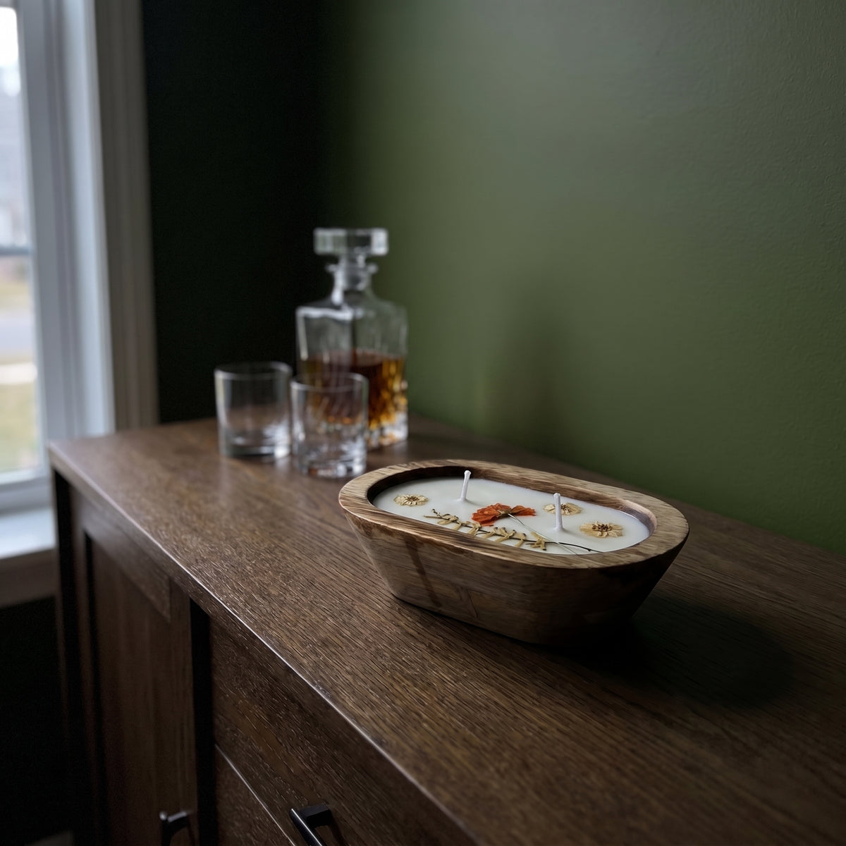 Stay a Little Longer Candle | Wooden Bowl Candle | Winter Fragrance