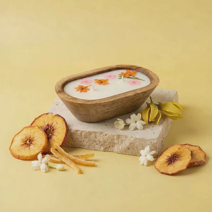 The Last Waltz Candle | Wooden Dough Bowl Candle | Spring Fragrance