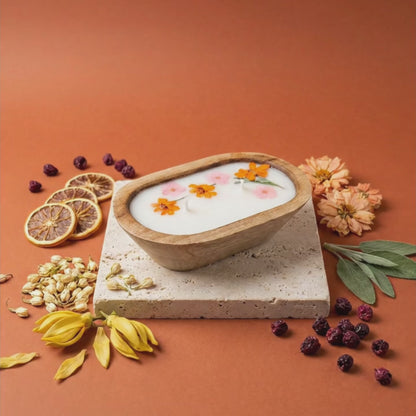 Letters Never Sent Candle | Wooden Dough Bowl Candle | Spring Fragrance